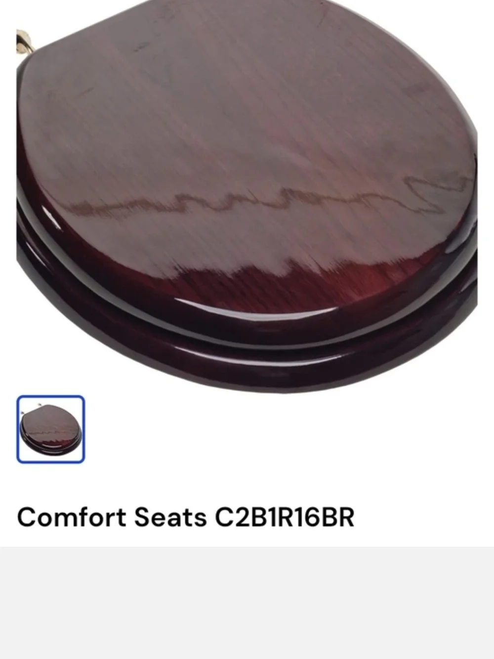 C2B1R16BR Mahogany Wood Toilet Seat